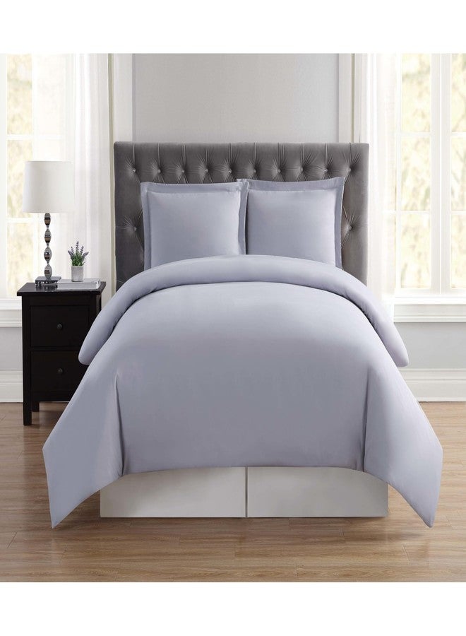 TRULY SOFT Everyday Duvet Set Lavender Polyester 3-Piece King Duvet Set, Solid Color Themed, for Men and Women, Oeko-TEX Certified Confidence - Image 1